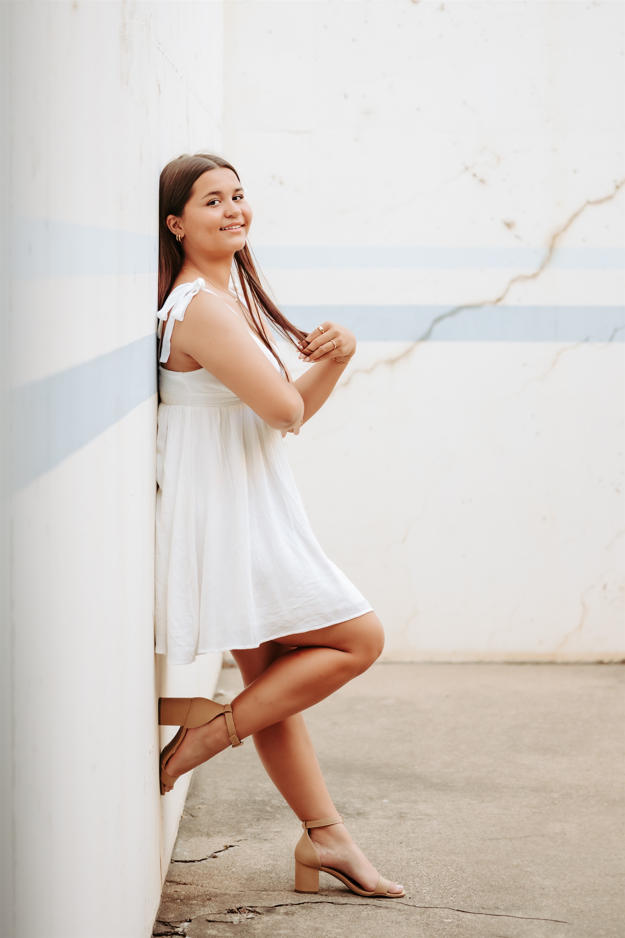 Girl in white dress